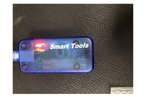 Make sure smart tools had connected computer and the light for USB&Power 