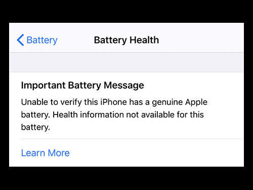 iPhone XS Max 电池健康显示维修？
