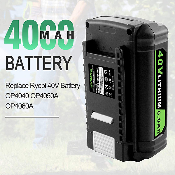 4000mAh 40V Lithium Battery OP4040 Replacement for Ryobi 40 Volt Power Tool Battery OP4050A OP4015 OP4026 OP40201 OP40261 OP4030